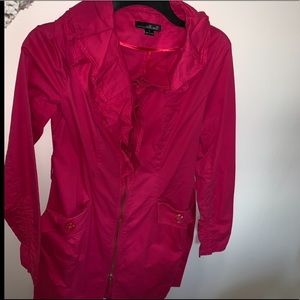 Pink zip up pea coat